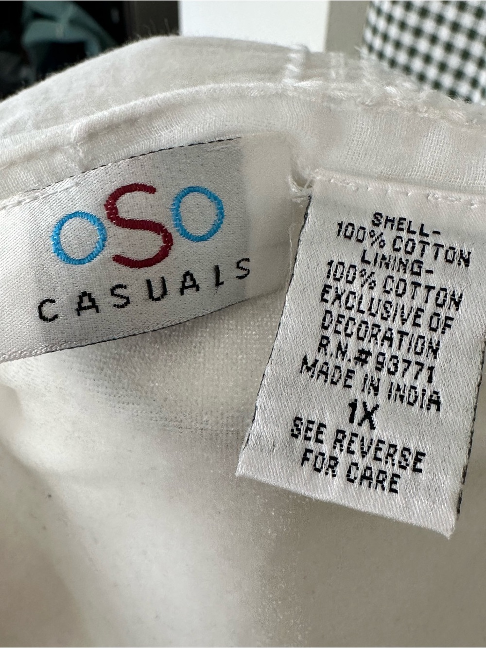 OSO Casuals Sleeveless White 100% Cotton Sleeveless Maxi Dress Sz 1X - Picture 5 of 5